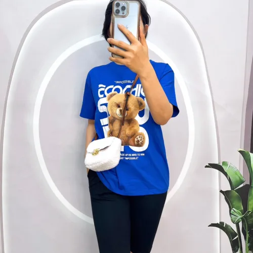 Đồ bộ quần ngố đen áo tay ngắn in hình gấu