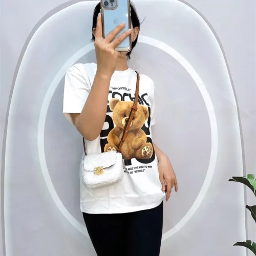 Đồ bộ quần ngố đen áo tay ngắn in hình gấu