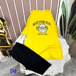 Đồ bộ quần ngố đen áo tay ngắn in hình gấu