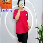 Đồ bộ quần ngố đen áo tay ngắn in hình gấu form rộng