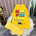 Đồ bộ quần ngố sọc áo tay ngắn in chữ