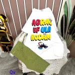 Đồ bộ quần ngố sọc áo tay ngắn in hình