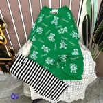 Đồ bộ quần ngố sọc áo tay ngắn in hình gấu