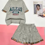 đồ bộ quần váy áo tay ngắn in chữ ALLEAS