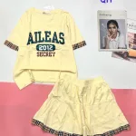 đồ bộ quần váy áo tay ngắn in chữ ALLEAS