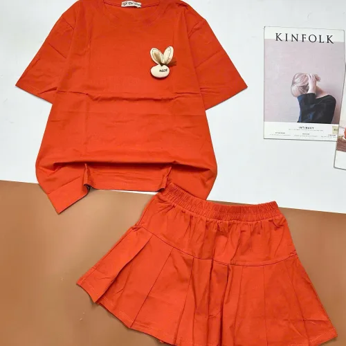 đồ bộ quần váy áo tay ngắn in hình chú thỏ nhỏ