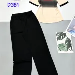 Đồ bộ tăm lạnh quần dài áo tay ngắn in chữ