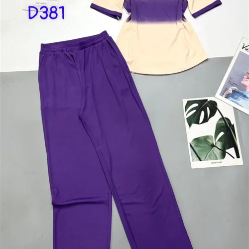 Đồ bộ tăm lạnh quần dài áo tay ngắn in chữ