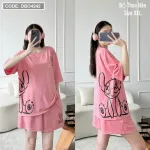 Đồ bộ thun hàn quần đùi áo tay lỡ in hình form rộng