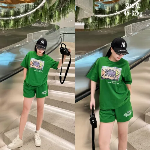 Đồ bộ thun nữ quần đùi in hình xương cá form rộng