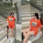 Đồ bộ thun nữ quần đùi in hình xương cá form rộng