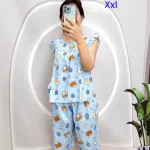 Đồ bộ tonl form lớn quần lửng áo sát nách bèo họa tiết