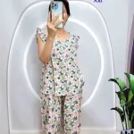 Đồ bộ tonl form lớn quần lửng áo sát nách bèo họa tiết