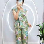 Đồ bộ tonl form lớn quần lửng áo sát nách bèo họa tiết