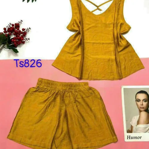 Đồ bộ vải đũi quần đùi áo sát nách