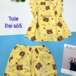 Đồ bộ vải tonl form lớn quần đùi áo sát nách bèo