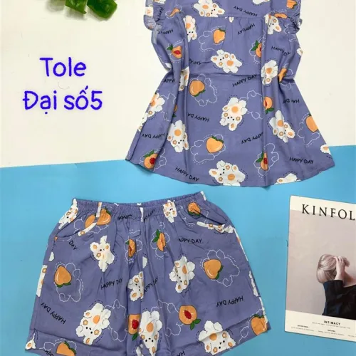 Đồ bộ vải tonl form lớn quần đùi áo sát nách bèo