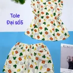 Đồ bộ vải tonl form lớn quần đùi áo sát nách bèo