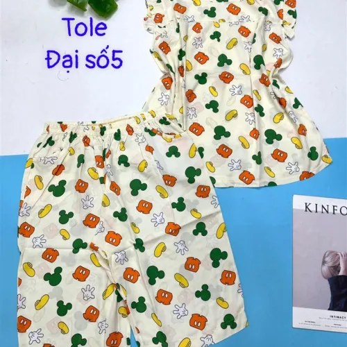 Đồ bộ vải tonl form lớn quần lững áo sát nách bèo