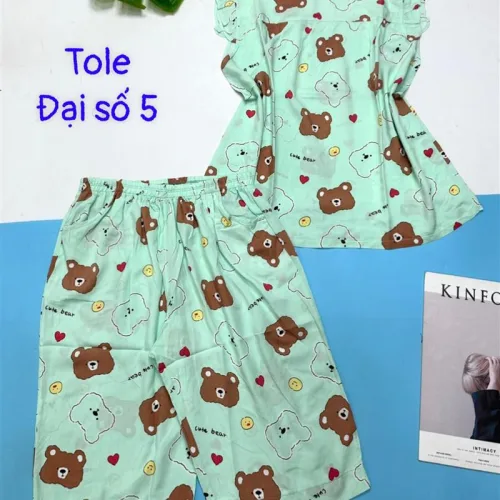 Đồ bộ vải tonl form lớn quần lững áo sát nách bèo