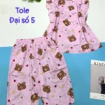 Đồ bộ vải tonl form lớn quần lững áo sát nách bèo