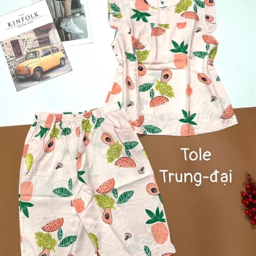 Đồ bộ vải tonl quần lửng áo sát nách bèo