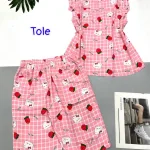 Đồ bộ vải tonl quần lửng áo sát nách bèo