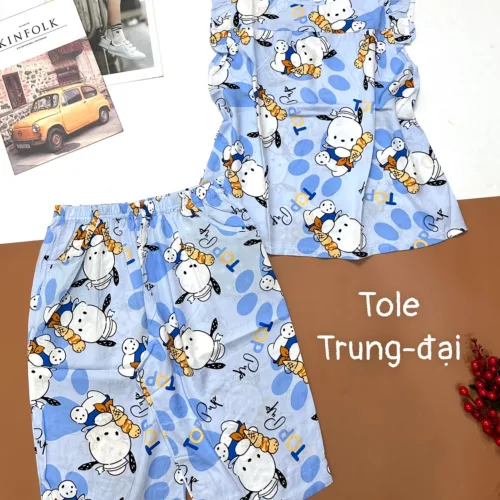 Đồ bộ vải tonl quần lửng áo sát nách bèo