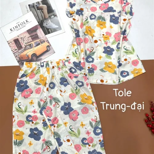 Đồ bộ vải tonl quần lửng áo sát nách bèo