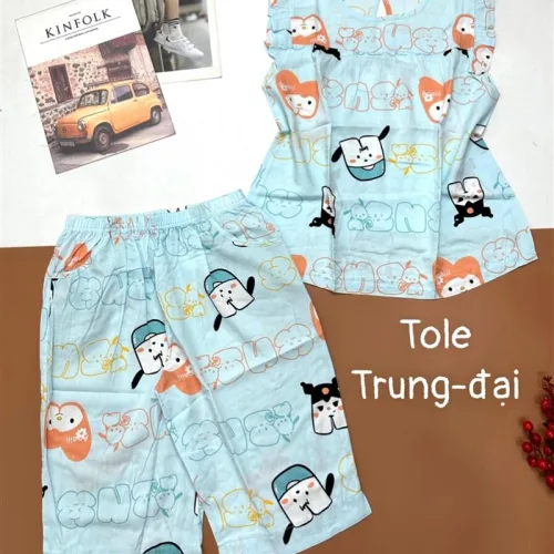 Đồ bộ vải tonl quần lửng áo sát nách bèo