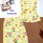 Đồ bộ vải tonl quần lửng áo sát nách bèo