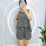 Đồ bộ vải tonl quần đùi có nút phía sau lưng