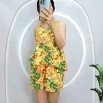Đồ bộ vải tonl quần đùi có nút phía sau lưng