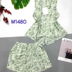 Đồ bộ vải tonl quần đùi có nút phía sau lưng