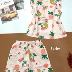 Đồ bộ vải tonl quần đùi viền bèo áo sát nách