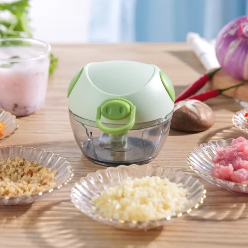 Dụng Cụ Xay Tỏi Mini Máy Xay Mini Kéo Tay Hình Con Heo Đa Năng 8.5x9.3cm
