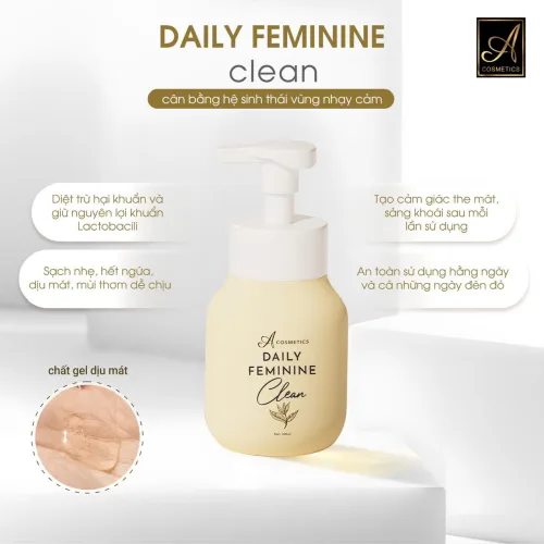Dung Dịch Vệ Sinh A Cosmetics Daily Feminine Clean 150ml - Tặng Nước Hoa Vùng Kín 5ml