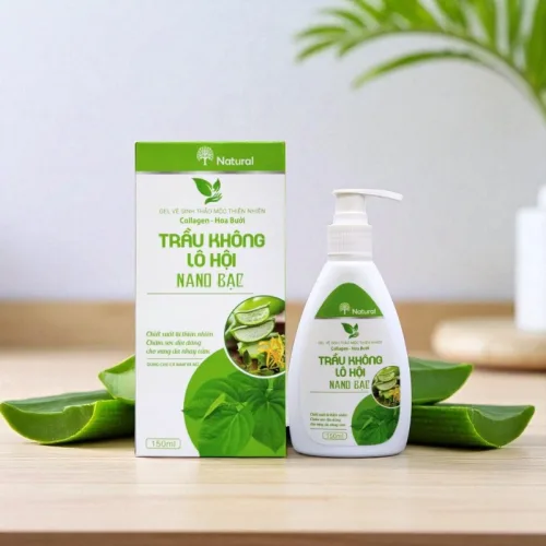 Dung Dịch Vệ Sinh Trầu Không Lô Hội Nano Bạc Thảo Mộc Thiên Nhiên 150ml