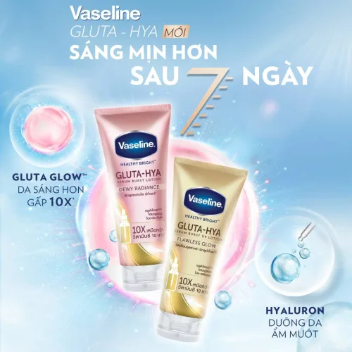 dưỡng thể chống nắng Vaseline Burst UV Lotion Flawless Glow