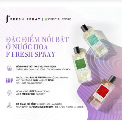 F Fresh Spray nước hoa phi giới tính đầu tiên tại Việt Nam đột phá với công nghệ mới tích hợp với hạt lưu hương trên quần áo