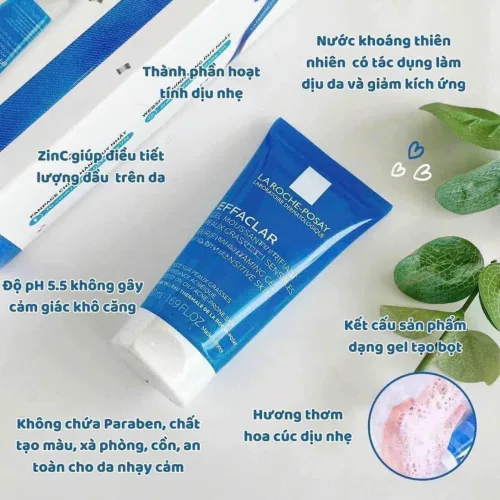 Gel Rửa Mặt Cho Da Dầu Nhạy Cảm La Roche-Posay Effaclar Purifying Foaming