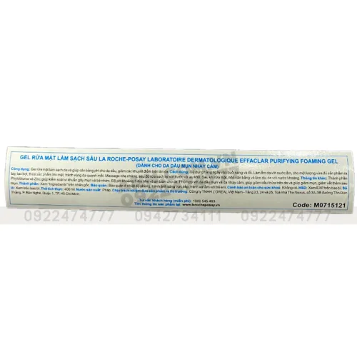 Gel Rửa Mặt La Roche-Posay Dành Cho Da Mụn Và Nhạy Cảm 400ml