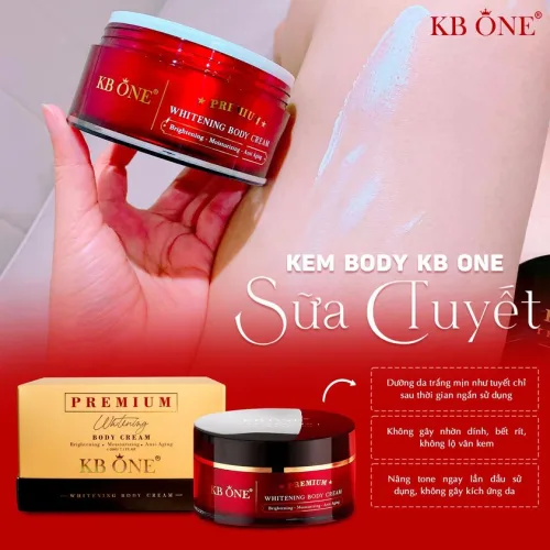 Giải pháp dưỡng trắng da cấp tốc cho làn da thâm sạm với kem body KB ONE