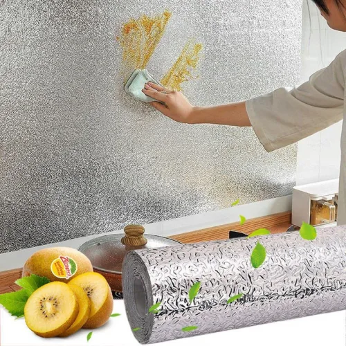 Giấy Bạc Dán Bếp Miếng Dán Tường Cách Nhiệt Chống Bụi Bẩn 170Cm