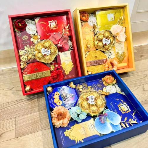 Giỏ Quà 5 Món - Quà Tặng Tết Sang Trọng - Quà Trang Trí Tết - Giỏ Quà Tết