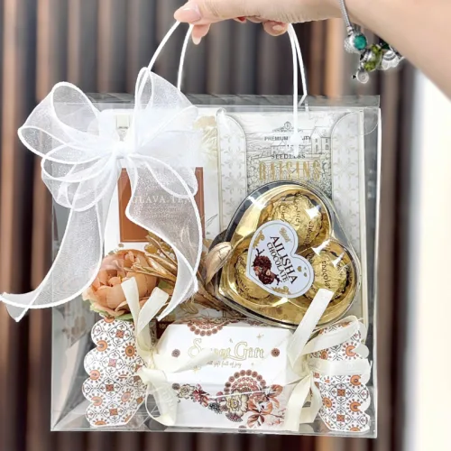 Giỏ Quà Tết Trong Suốt Nhiều Mẫu - Quà Tặng Tết Sang Trọng - Quà Trang Trí Tết