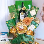 Giỏ Quà Tết Xanh Lá - Quà Tặng Tết Sang Trọng - Quà Trang Trí Tết - Giỏ Quà Tết