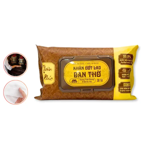 Gói 30 Tờ Khăn Ướt Lau Bàn Thờ Thiên Phúc Cao Cấp