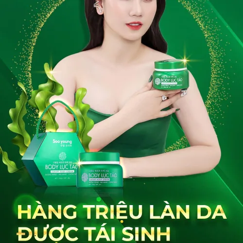 Hàng triệu làn da được bật tone trắng mịn cùng Kem body Lục Tảo