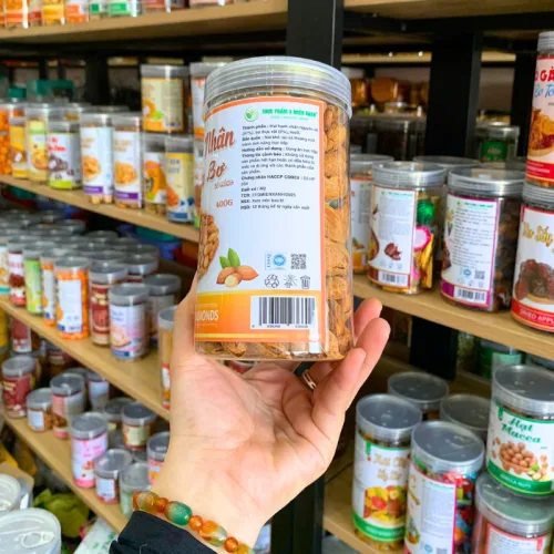 Hạnh Nhân Rang Bơ Loại Vỏ Mỏng 400g - Hũ Pet